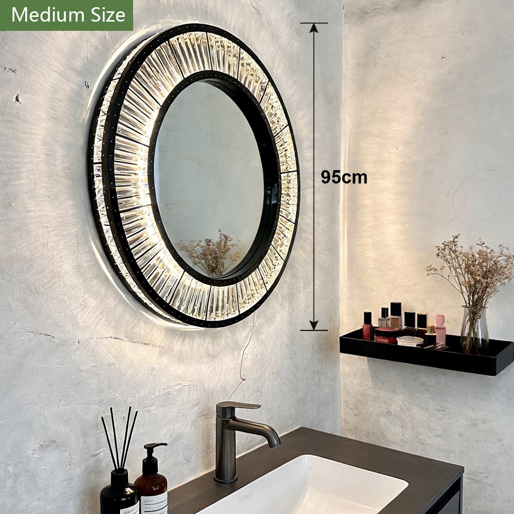 LED Crystal Round Mirror - Image 9