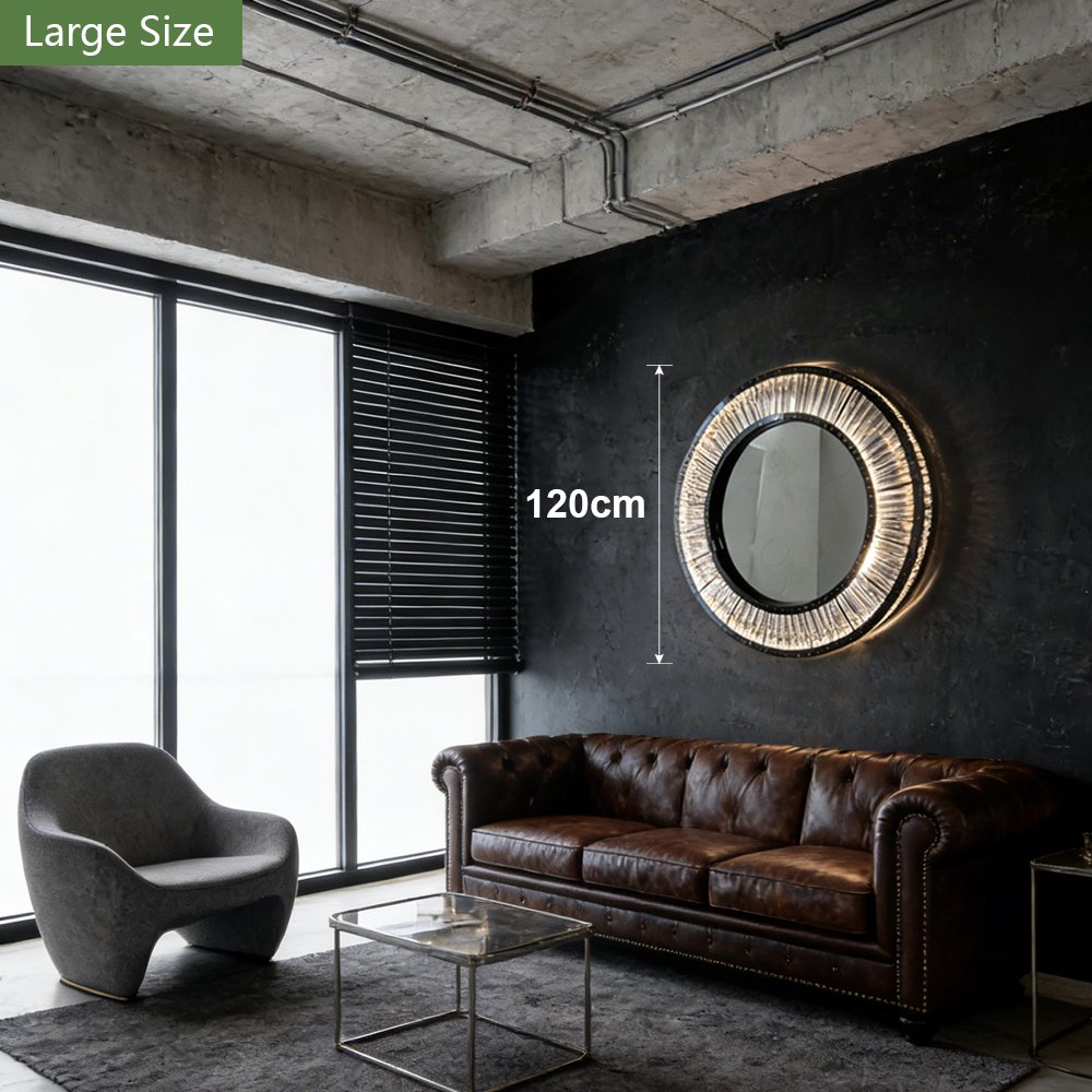 LED Crystal Round Mirror - Image 7