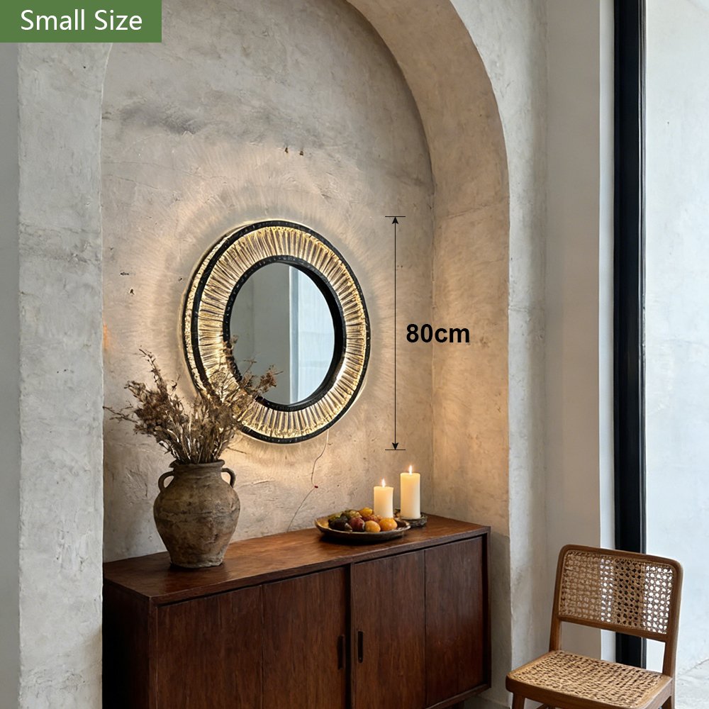 LED Crystal Round Mirror - Image 8