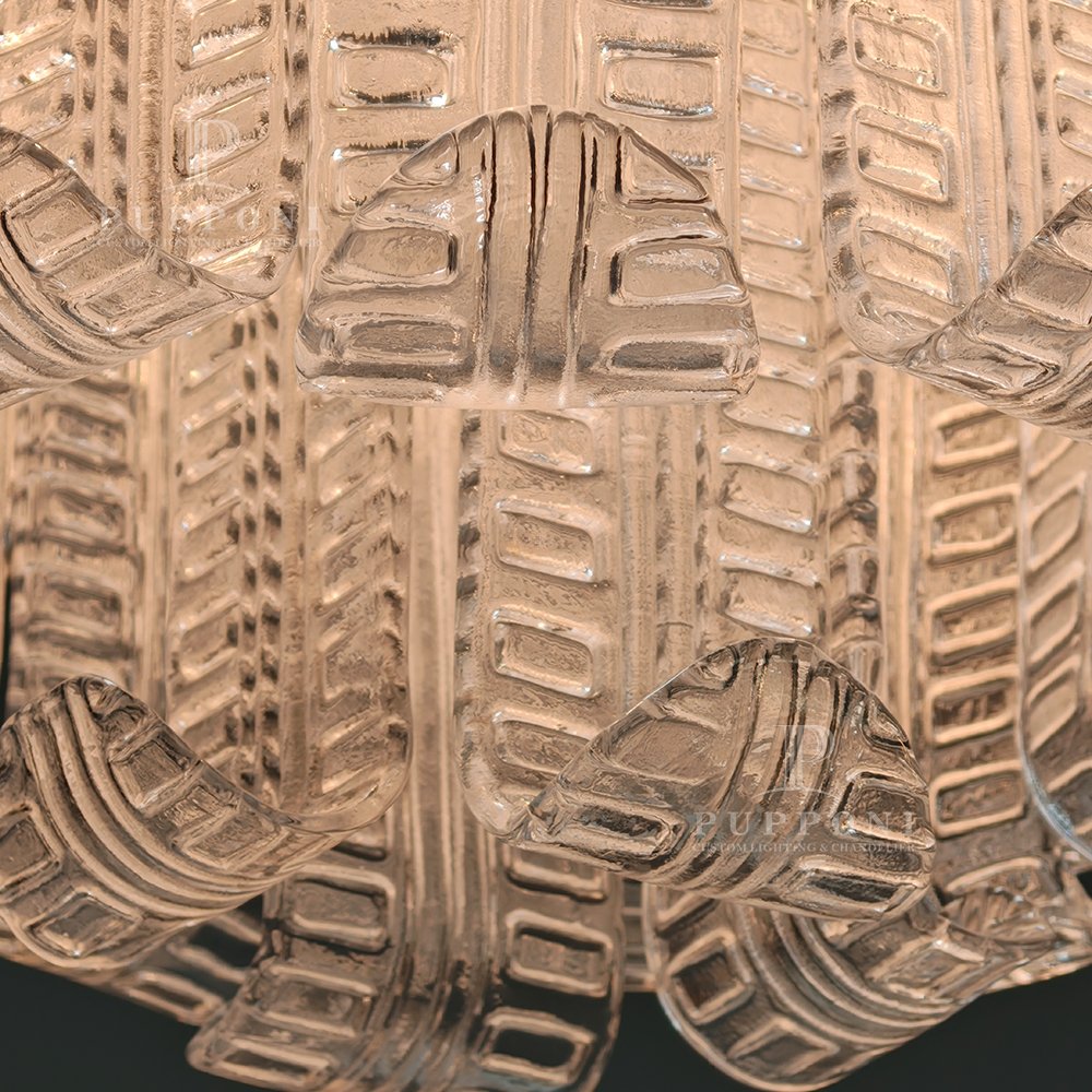 Textured Tube Glass Chandelier - Image 4