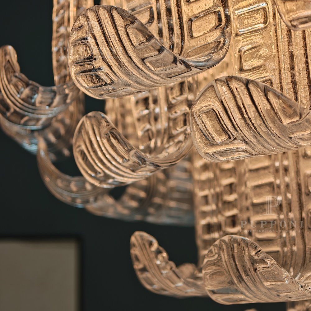 Textured Tube Glass Chandelier - Image 5