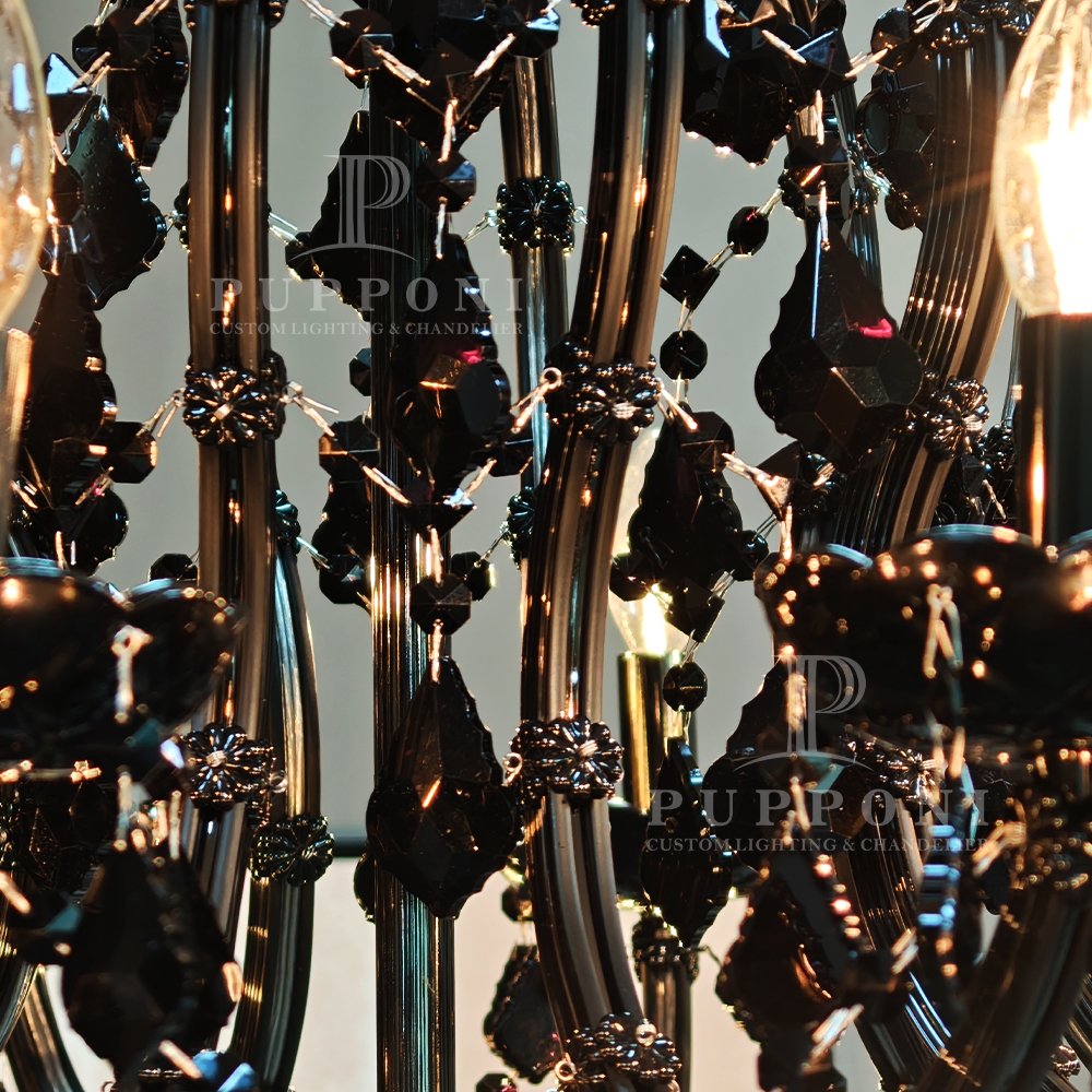 Large Black Crystal Chandelier - Image 6