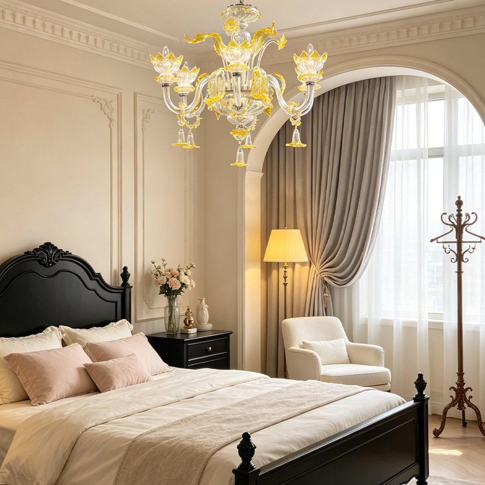 Murano Glass Chandelier Lamp - Image 9