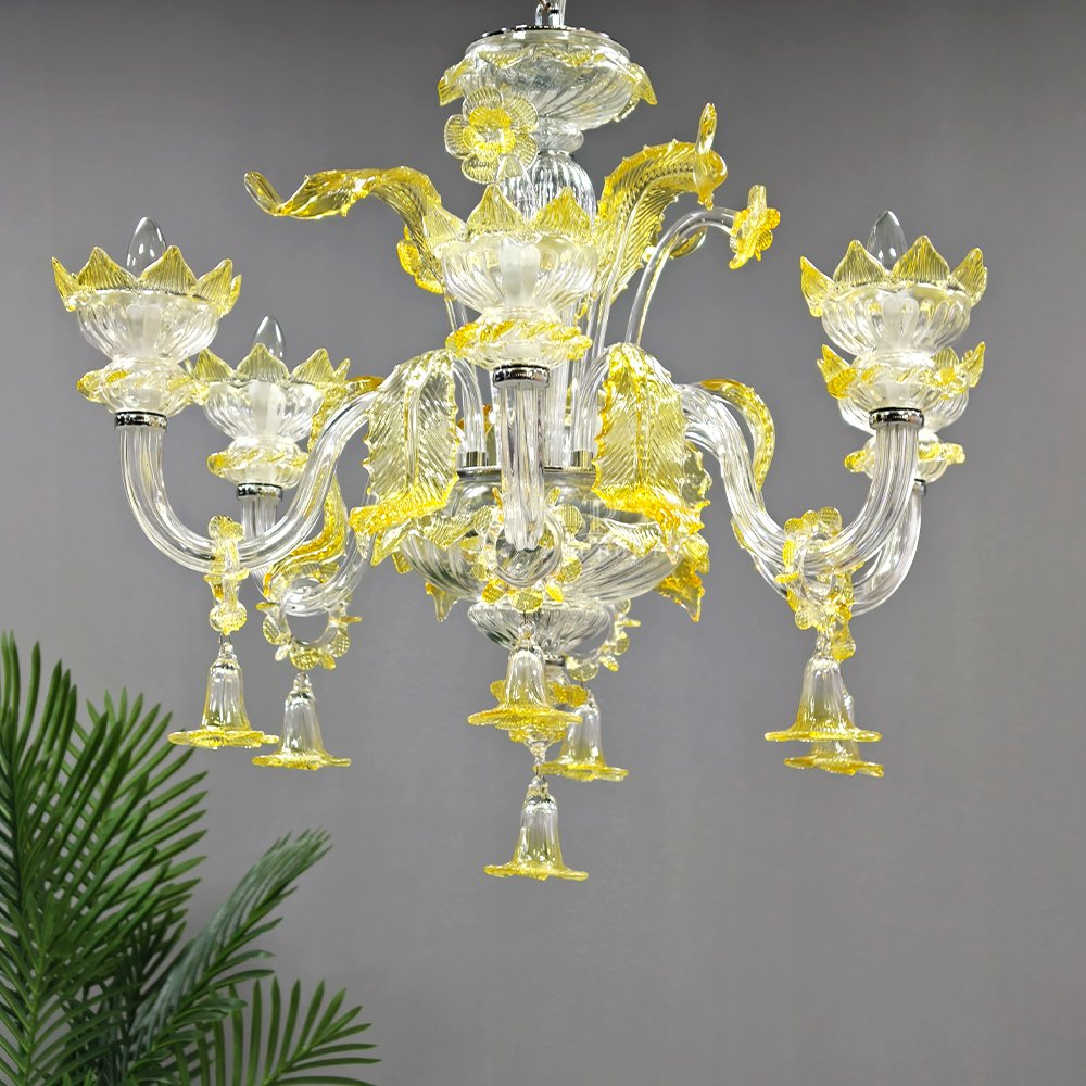 Murano Glass Chandelier Lamp - Image 5