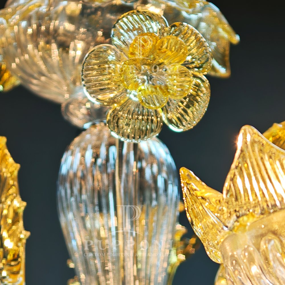 Murano Glass Chandelier Lamp - Image 6