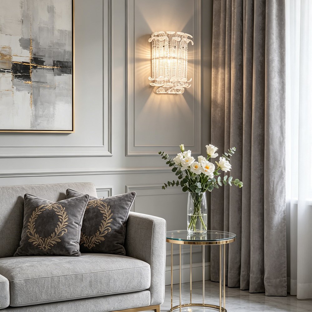 Textured Tube Glass Wall Sconce - Image 9