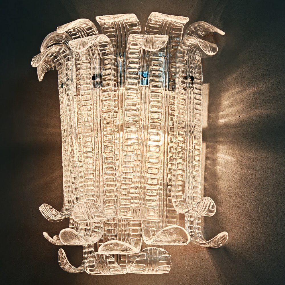Textured Tube Glass Wall Sconce - Image 4