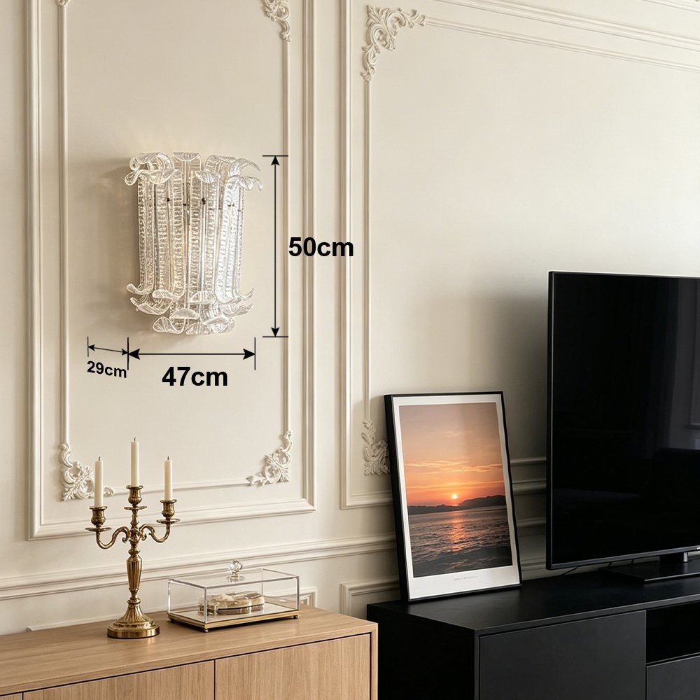 Textured Tube Glass Wall Sconce - Image 3