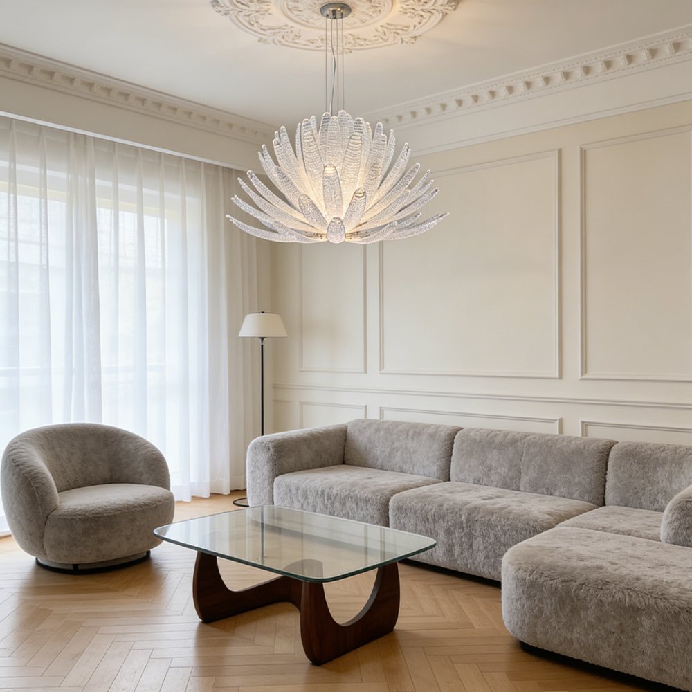 Modern Bloom Glass Chandelier - Image 8