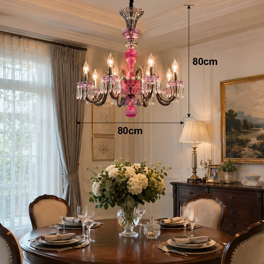 Magenta Purple Twist Crystal Chandelier - Image 3