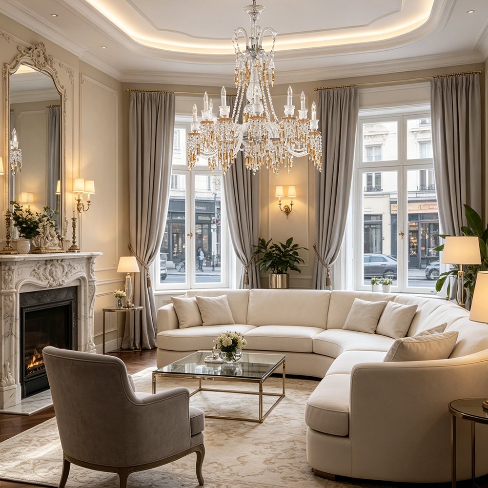 Amber Crystal Candle Chandelier - Image 8