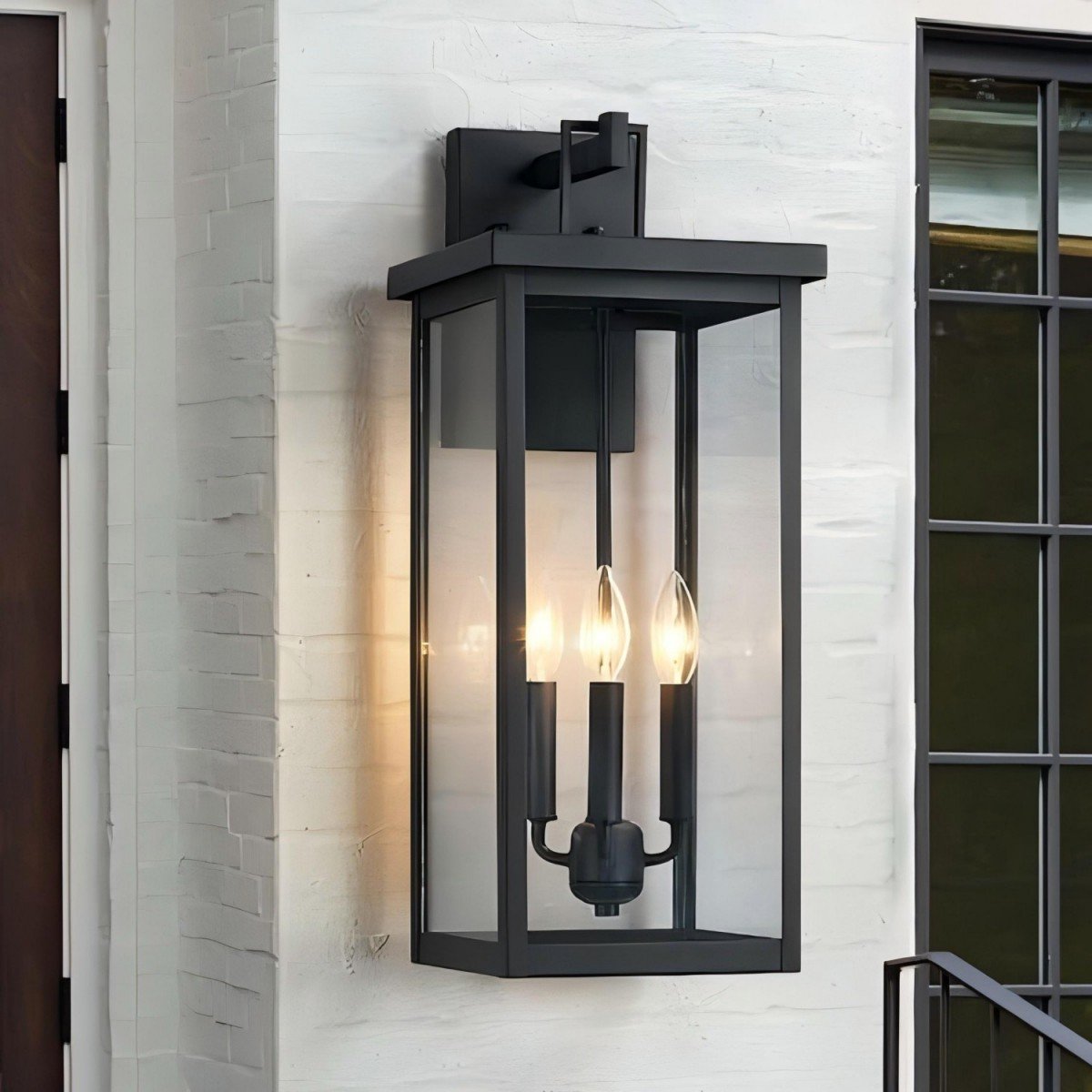 Three-Light Outdoor Box Wall Lantern