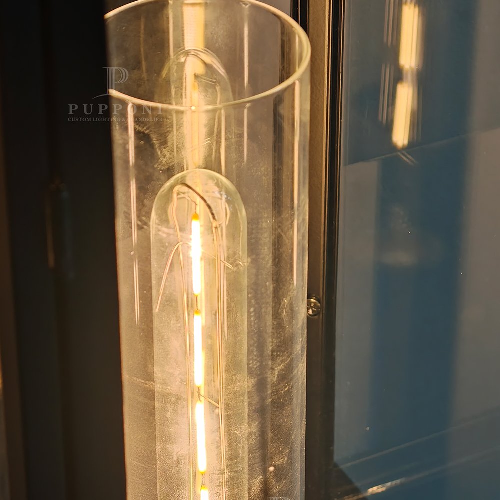 Modern Black Outdoor Wall Lantern - Image 4