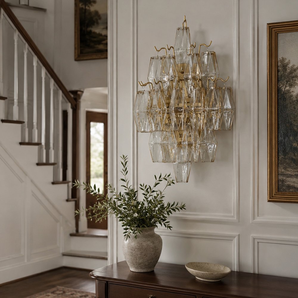 Amber Prism Glass Wall Sconce - Image 9