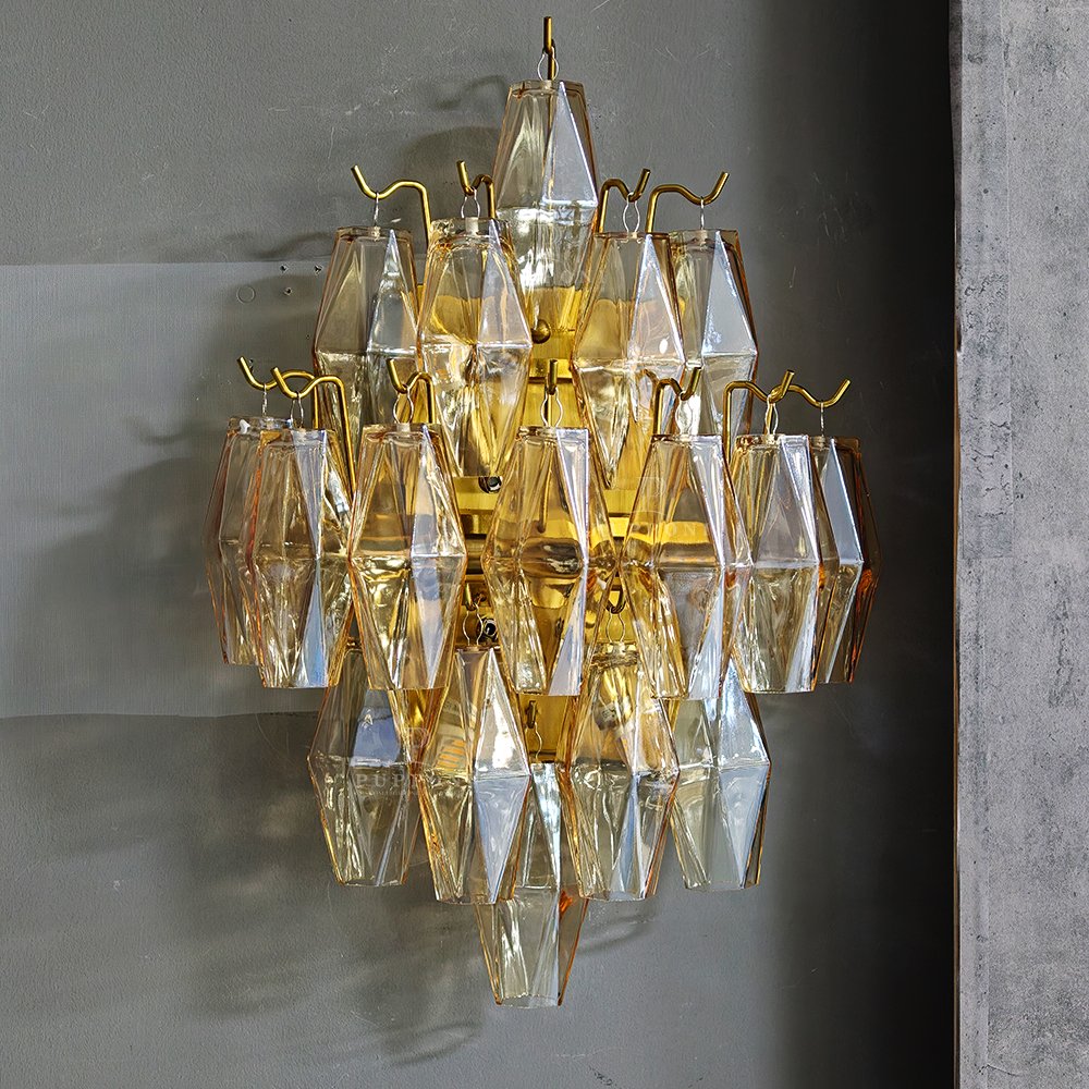 Amber Prism Glass Wall Sconce - Image 6
