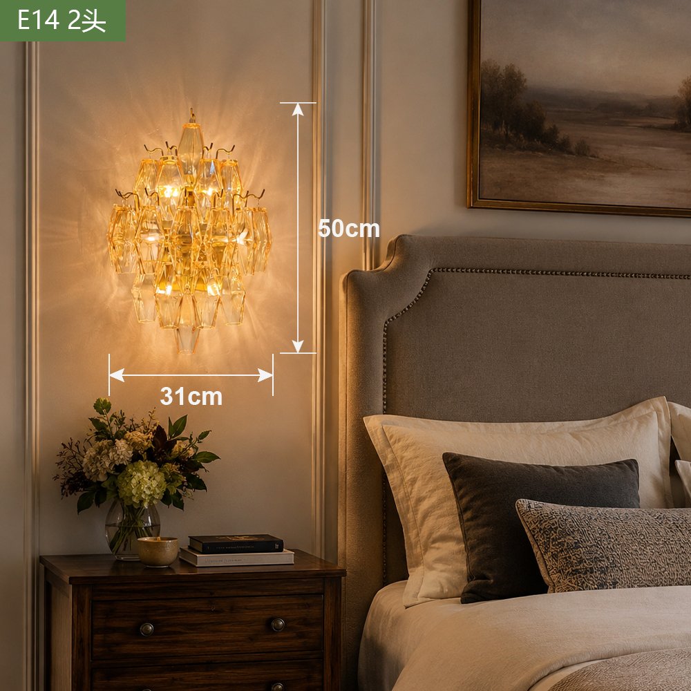 Amber Prism Glass Wall Sconce - Image 4