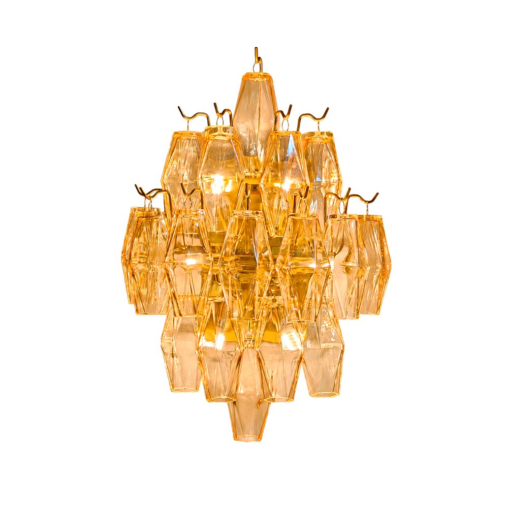 Amber Prism Glass Wall Sconce - Image 2