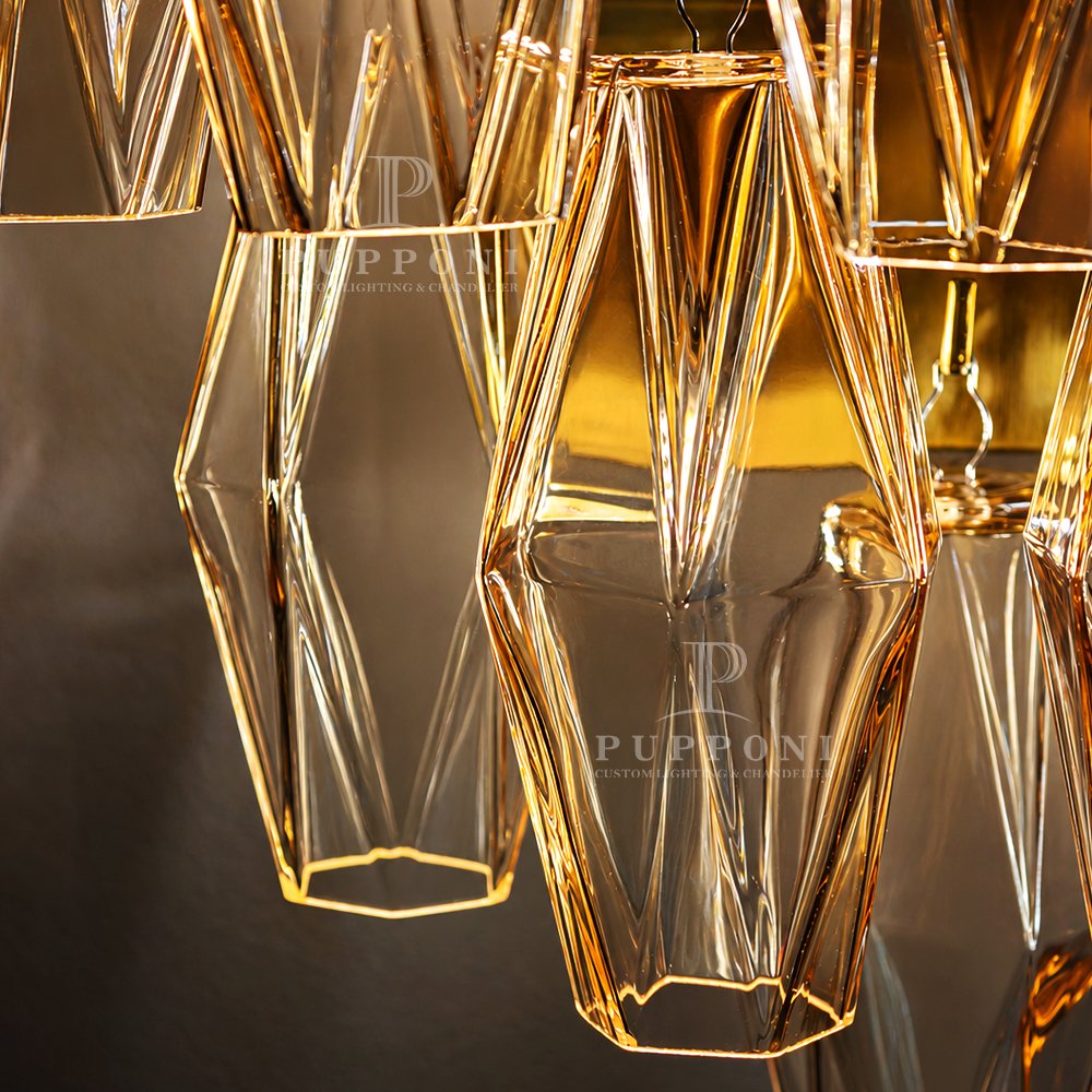 Amber Prism Glass Wall Sconce - Image 7
