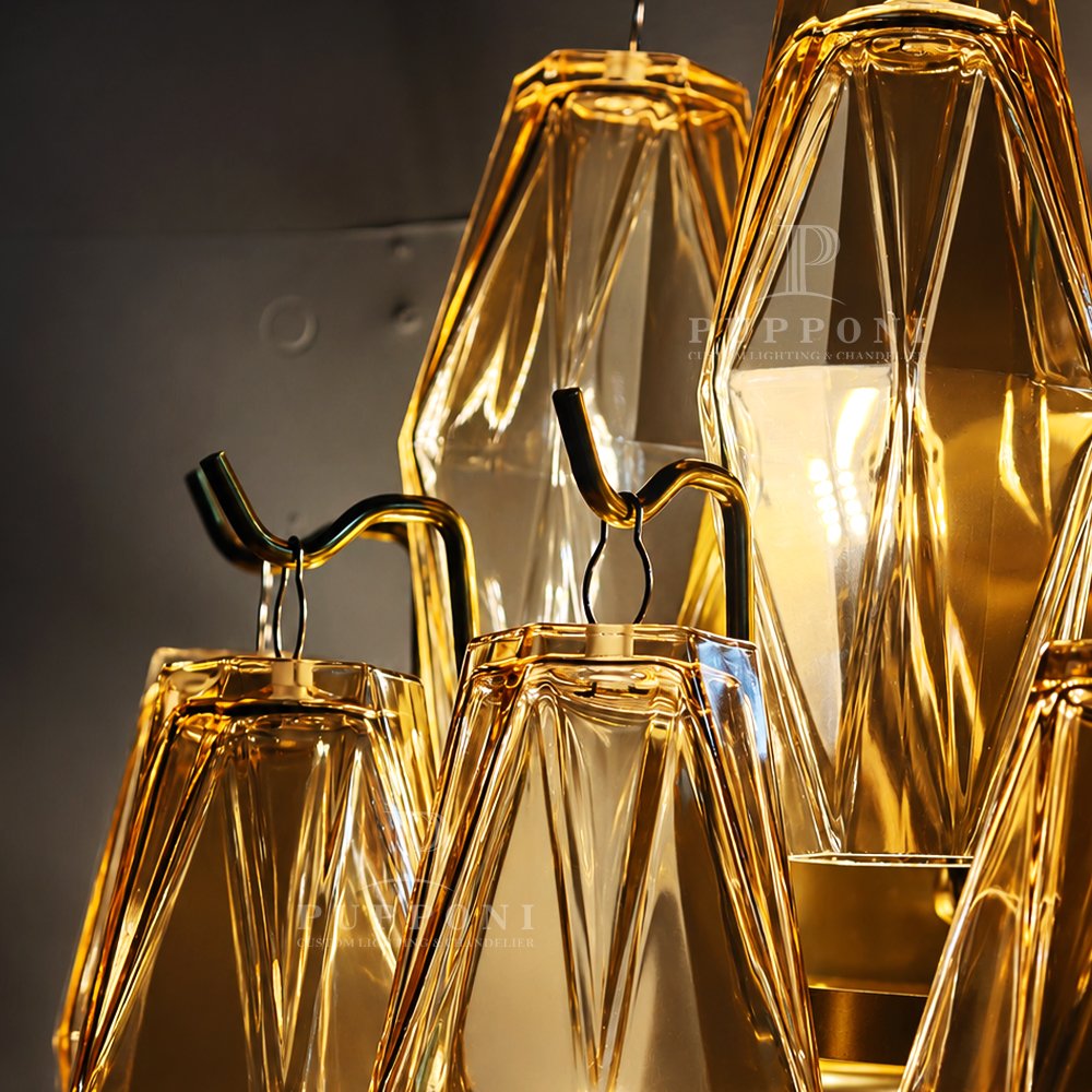 Amber Prism Glass Wall Sconce - Image 8