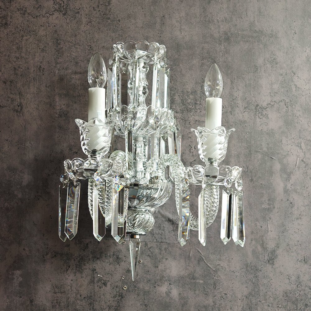 Two Light Crystal Wall Sconce - Image 5
