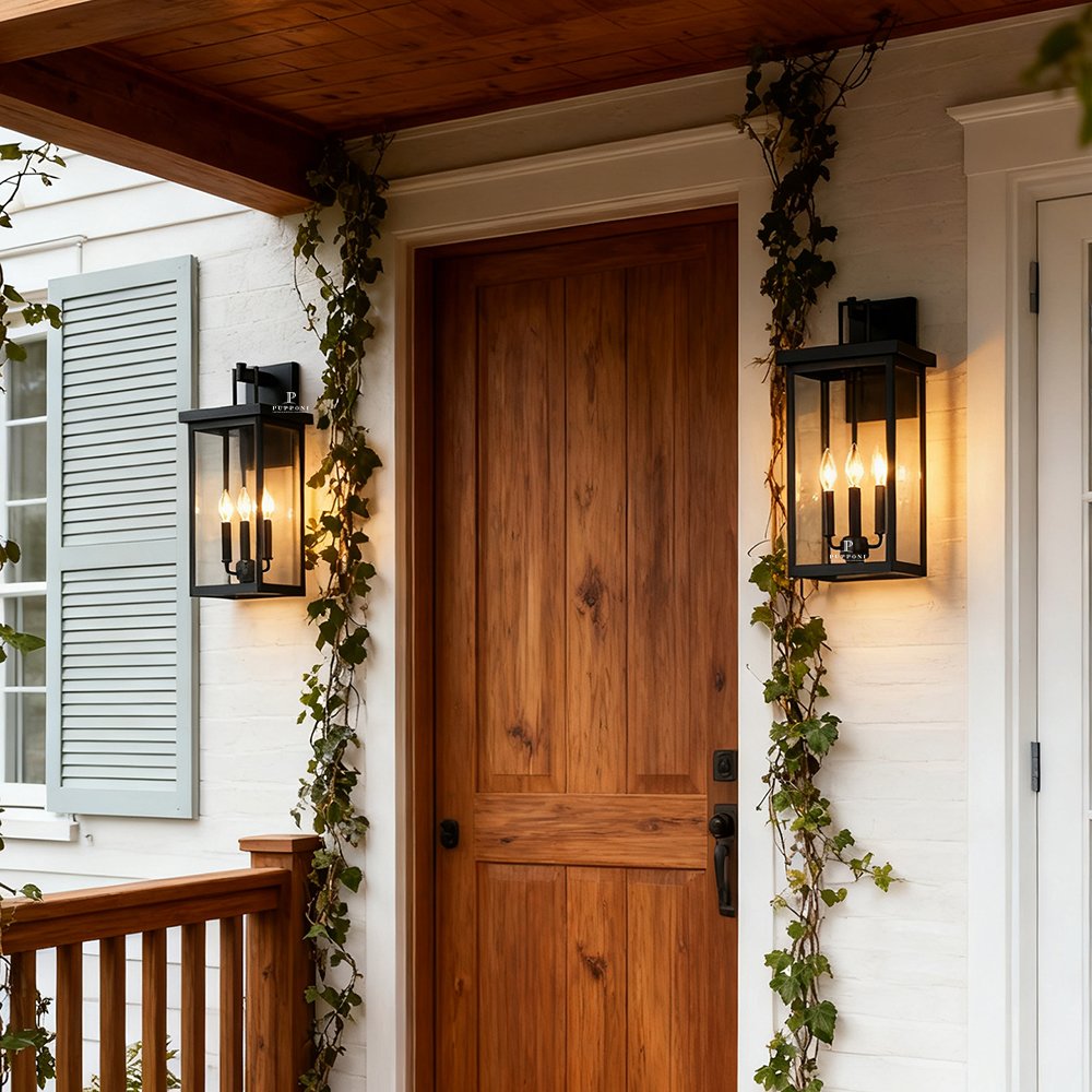 Three-Light Outdoor Box Wall Lantern - Image 7