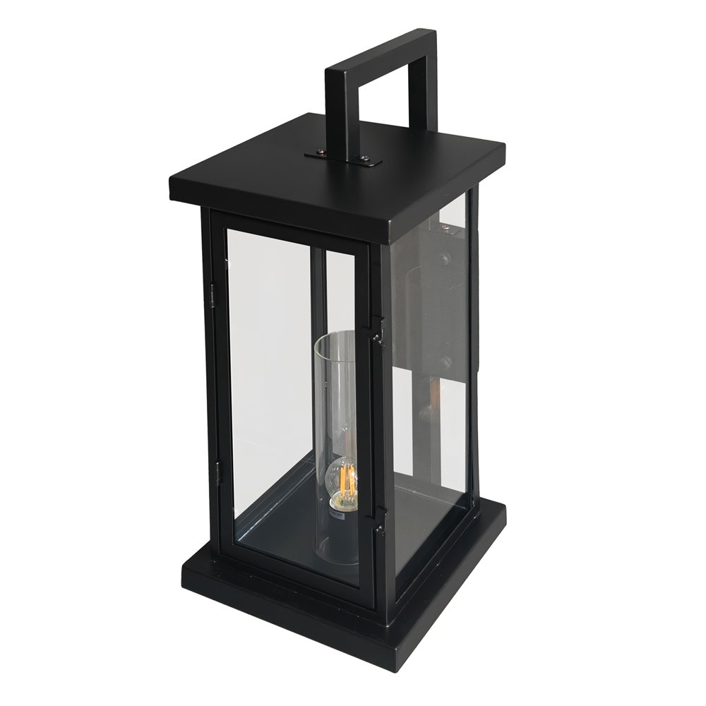 Modern Black Outdoor Wall Lantern - Image 5