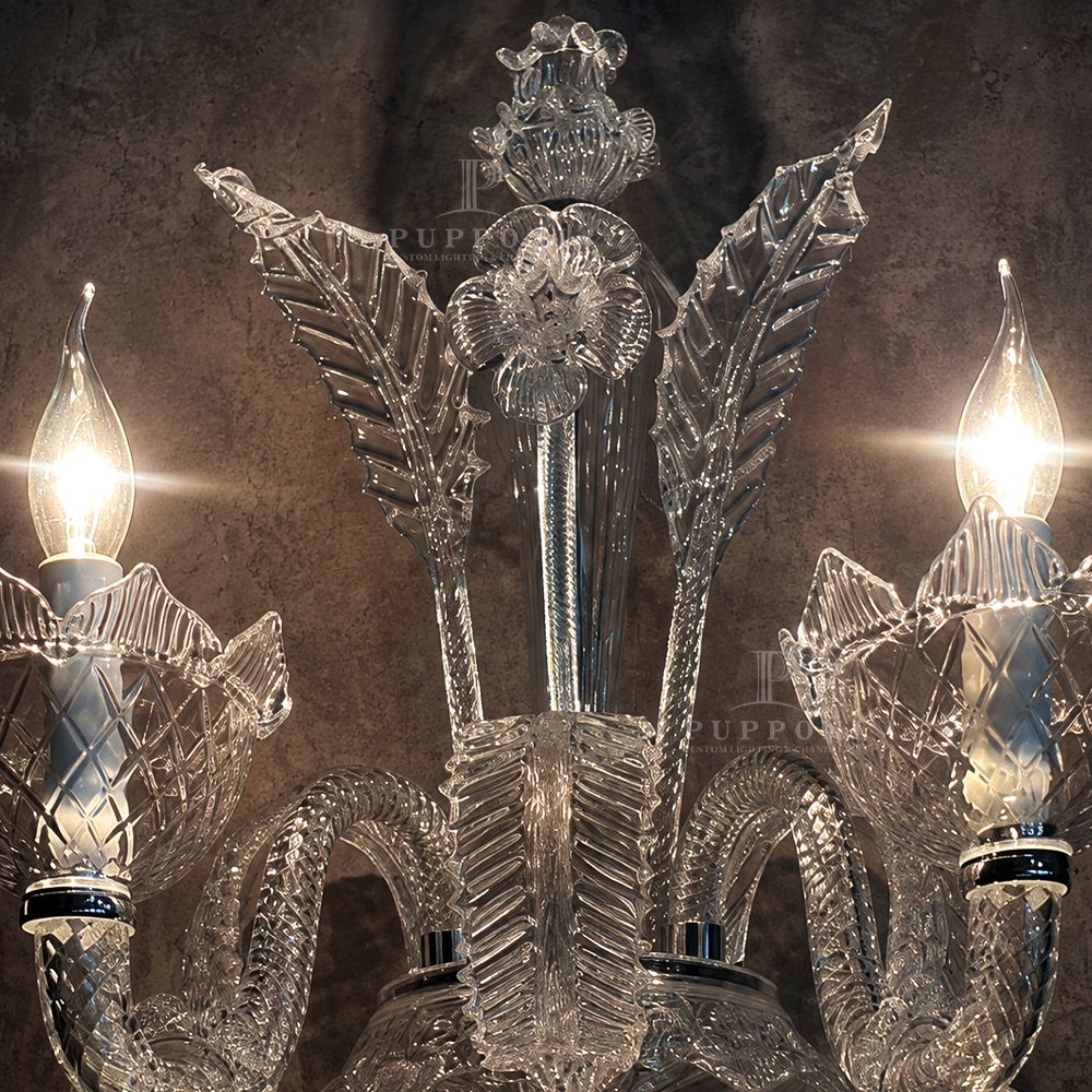 Elegant Crystal Glass Wall Sconce Light - Image 6