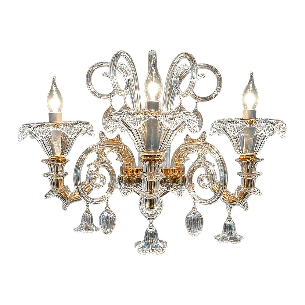 Elegant Handcrafted Glass Wall Sconce - Image 2