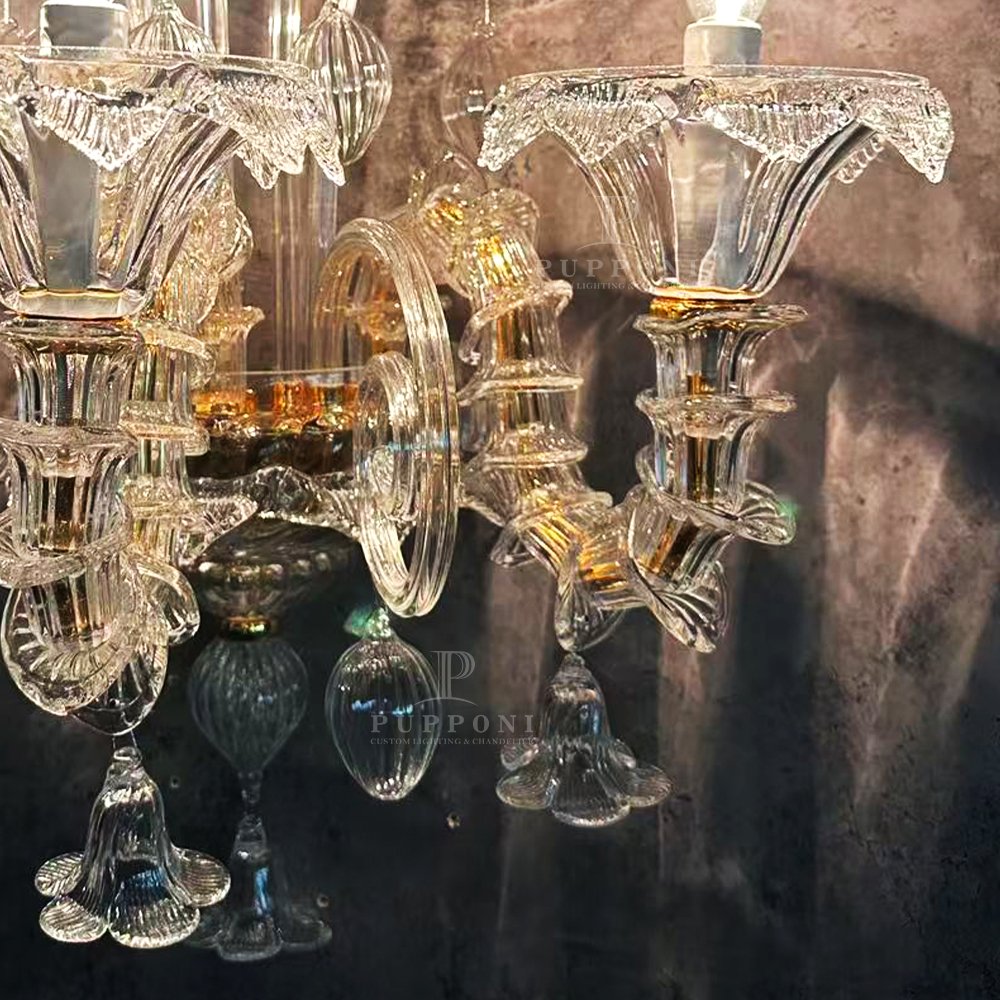 Elegant Handcrafted Glass Wall Sconce - Image 6