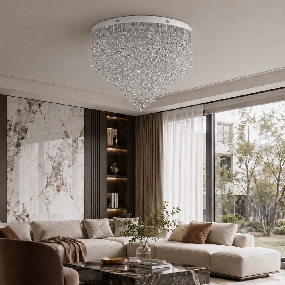 Modern Tapered Crystal Chandelier - Image 7