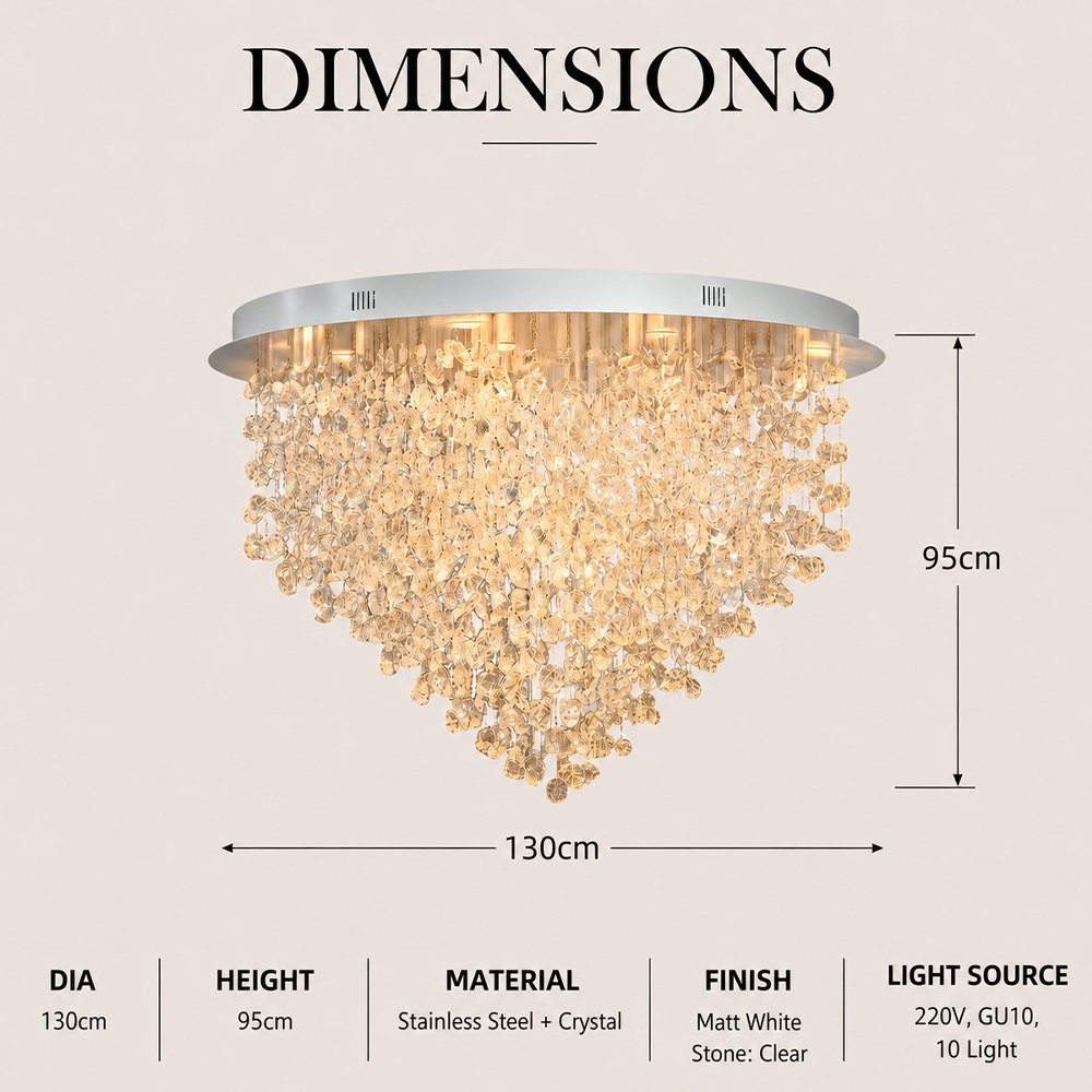 Modern Tapered Crystal Chandelier - Image 3