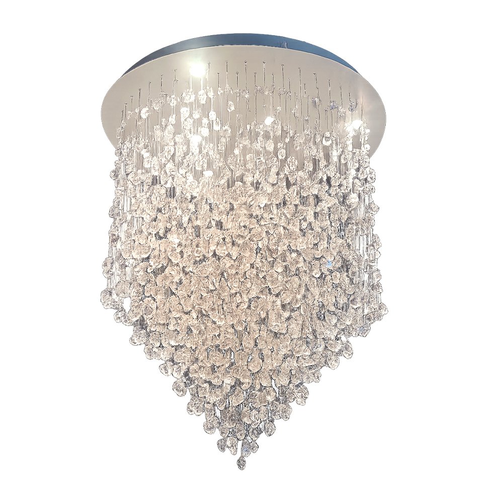 Tall Cascade Rock Crystal Chandelier - Image 2