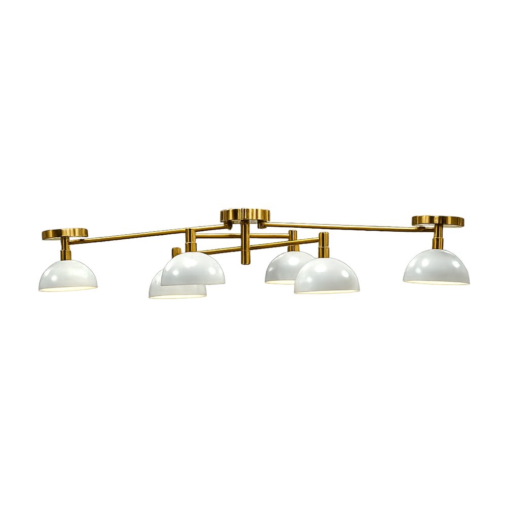 6‑Light Brass Sputnik Chandelier - Image 2