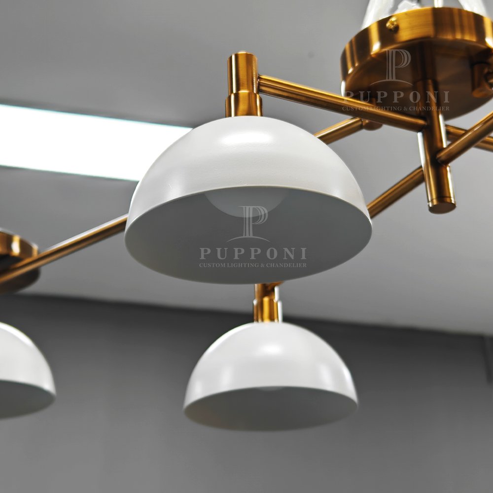 6‑Light Brass Sputnik Chandelier - Image 6