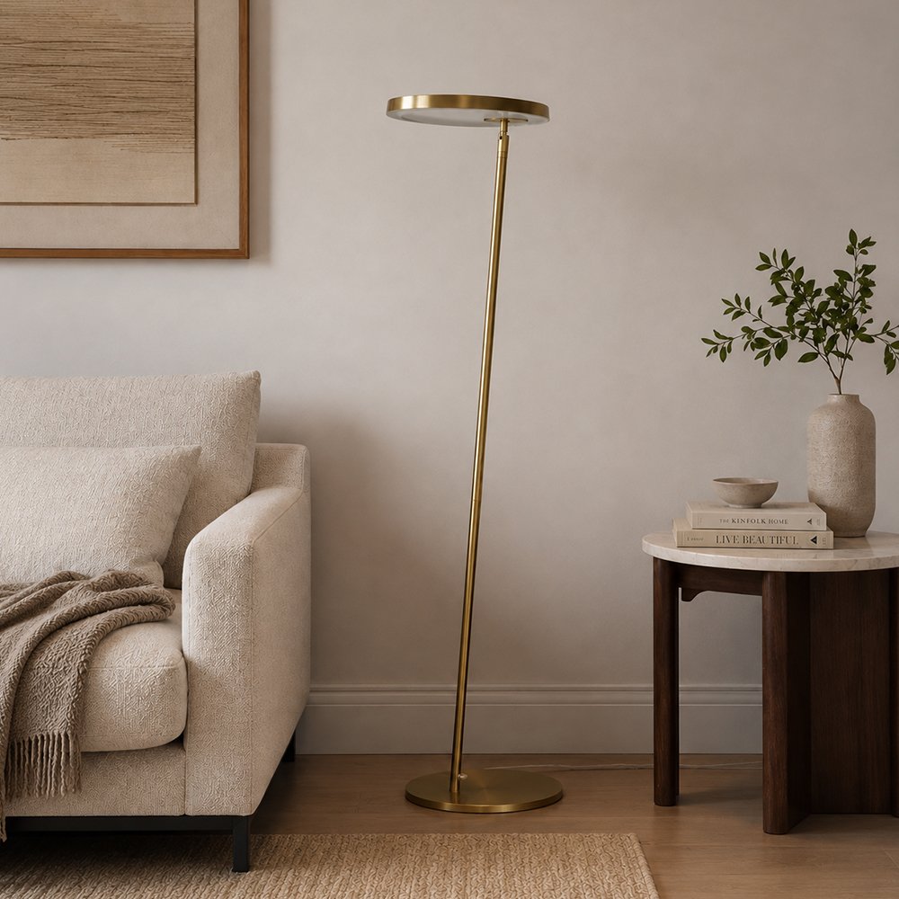 Slim Modern Gold Floor Lamp - Image 8