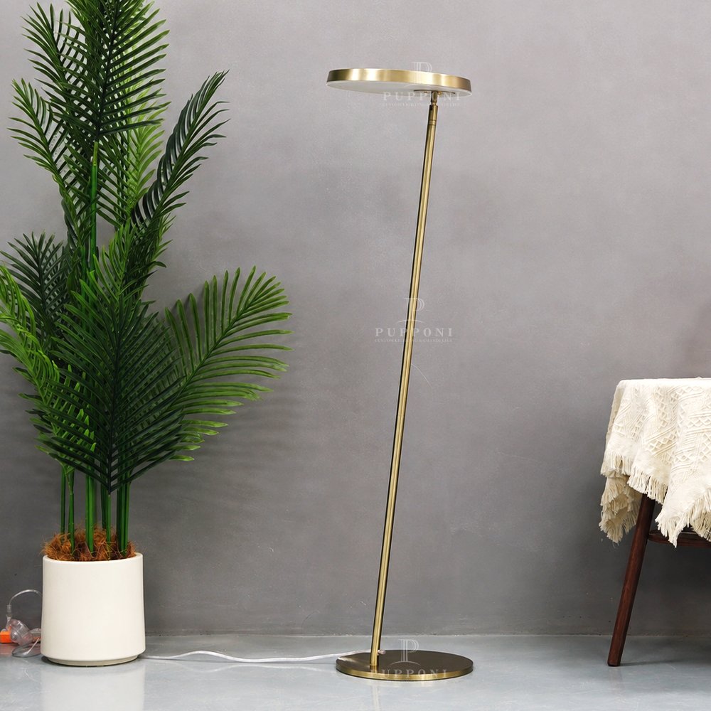 Slim Modern Gold Floor Lamp - Image 4