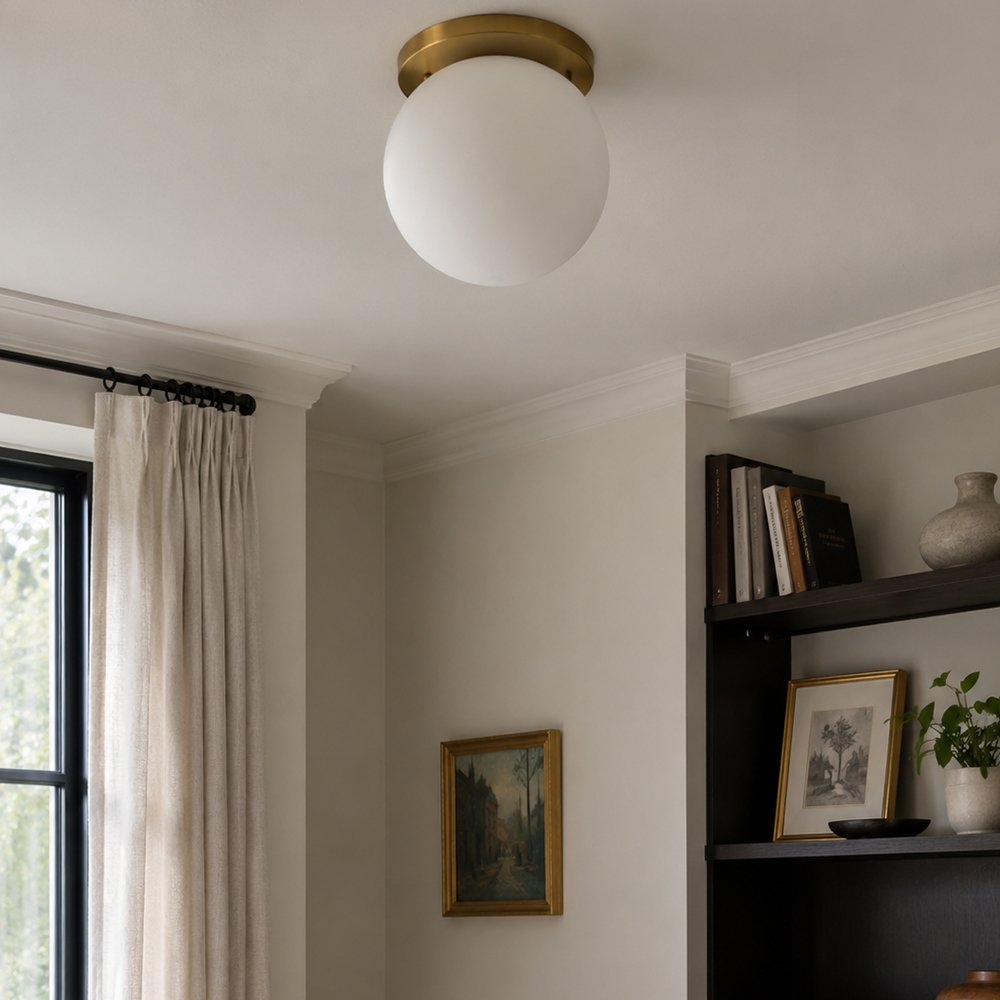 Entry Globe Glass Ceiling Lamp - Image 7