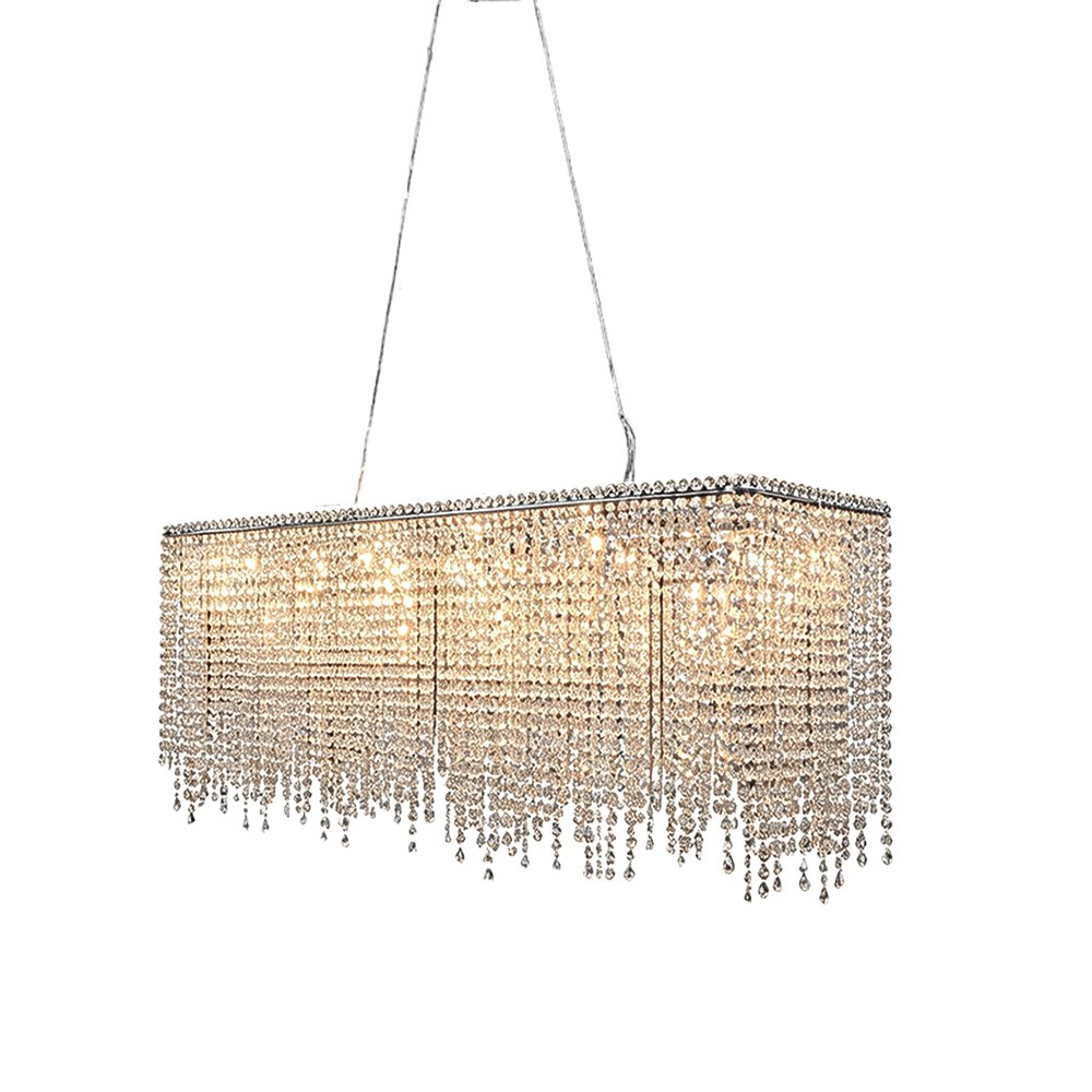 Chrome Linear Crystal Pendant Lamp - Image 2