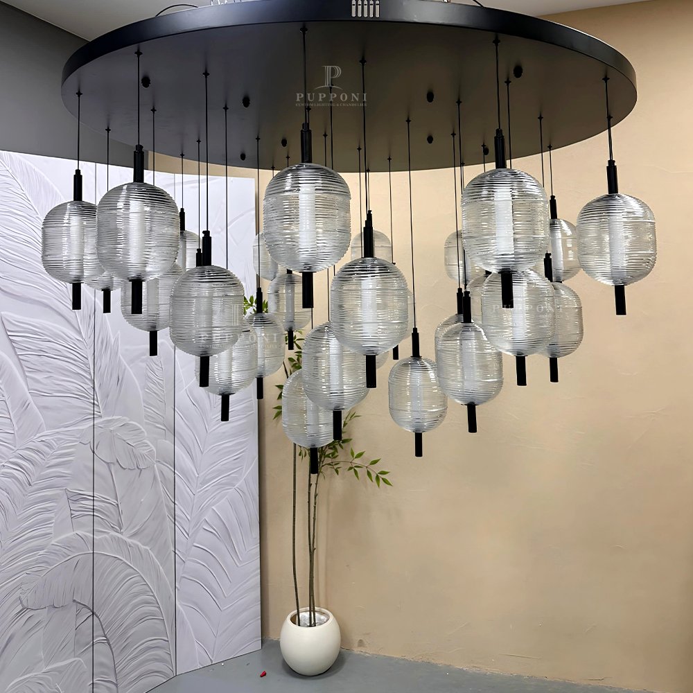 Modern Globe Cluster Chandelier - Image 4