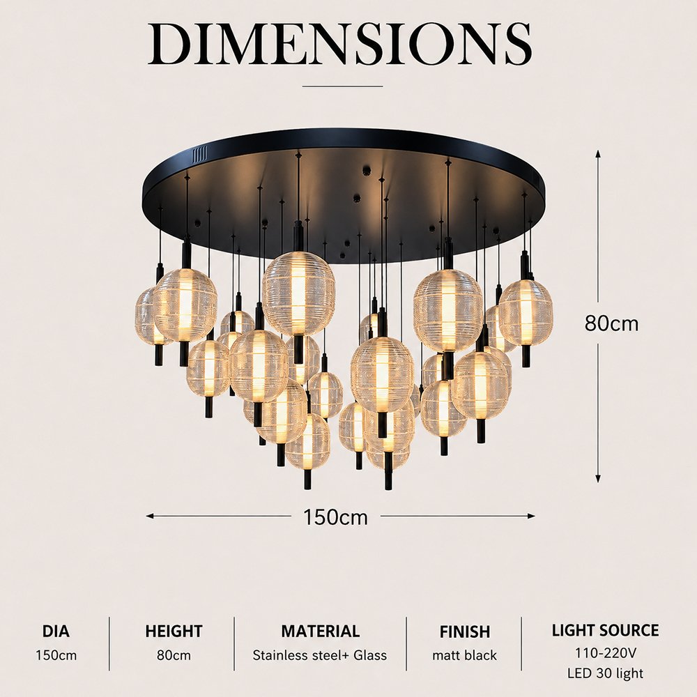 Modern Globe Cluster Chandelier - Image 3