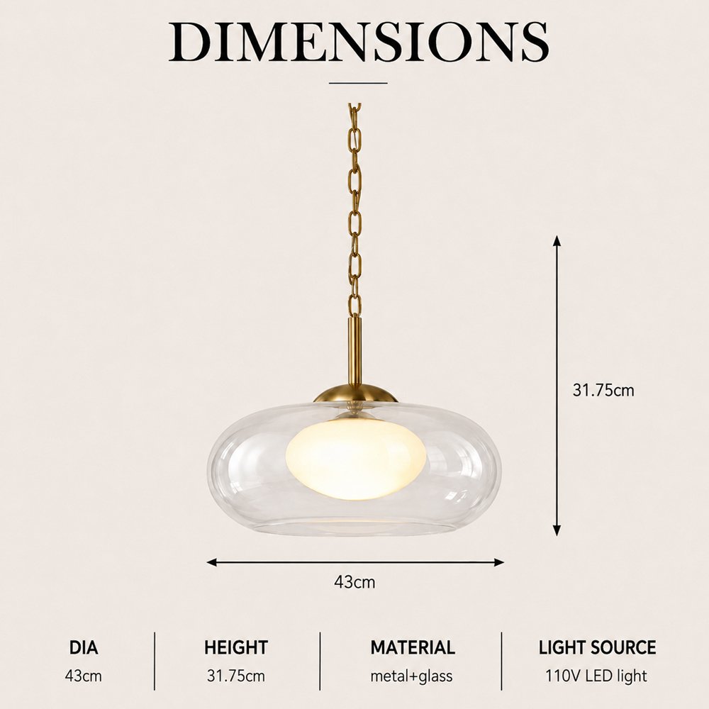 Home Decor Glass Pendant Lamp - Image 3