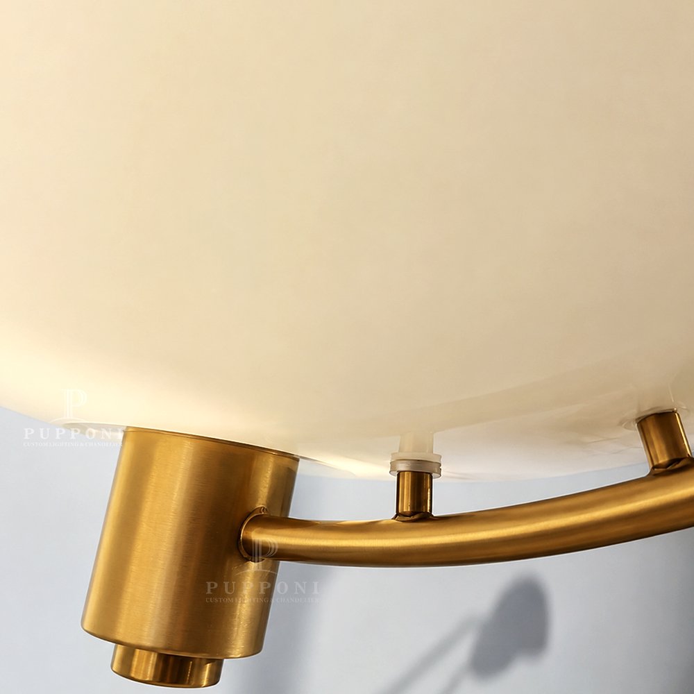 Mid Century Brass Ceiling Lamp - Image 6
