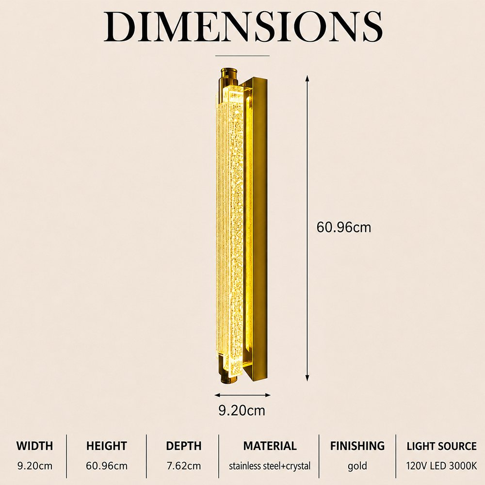 Tall Bubble Crystal Wall Lamp - Image 6