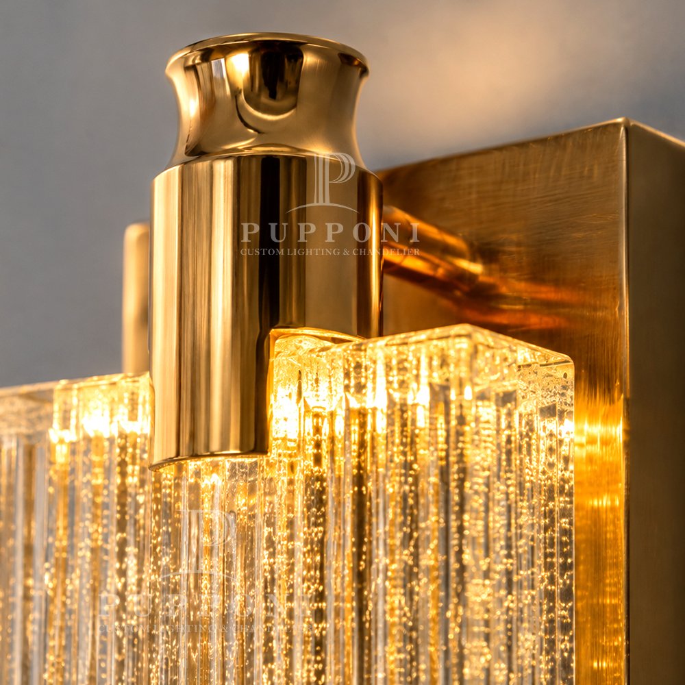 Tall Bubble Crystal Wall Lamp - Image 3