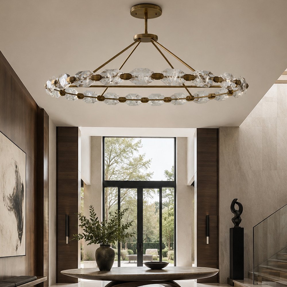 Villa Brass Crystal Pendant Lamp - Image 7