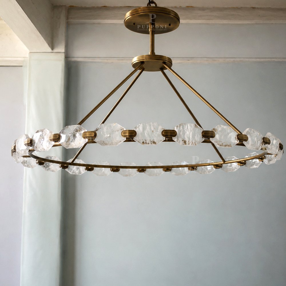 Villa Brass Crystal Pendant Lamp - Image 4