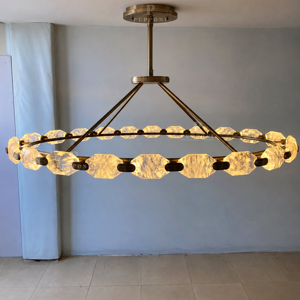 Villa Brass Crystal Pendant Lamp - Image 5