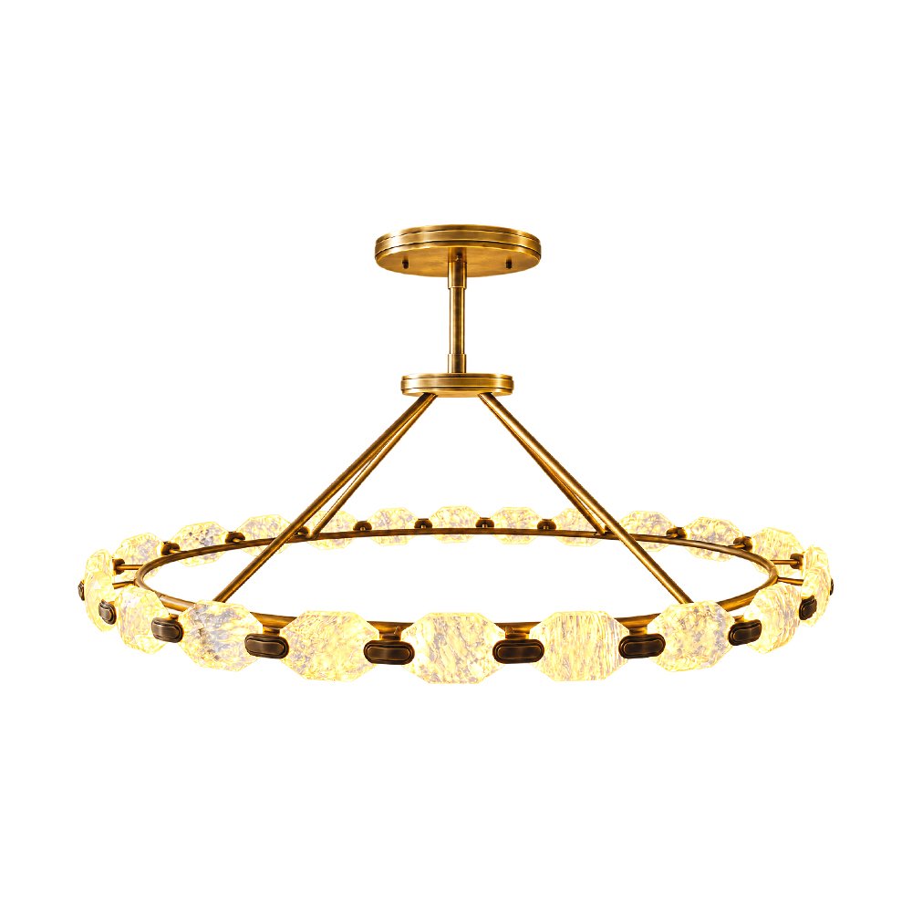 Villa Brass Crystal Pendant Lamp - Image 2